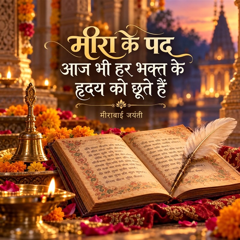 Meerabai Jayanti Instagram Caption - मीरा के पद आज भी हर भक्त के हृदय को छूते हैं