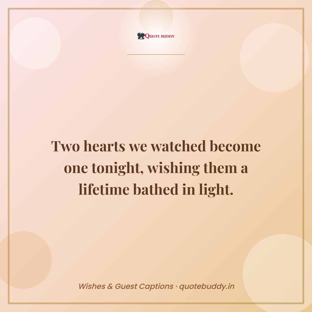 Wedding reception wishes and guest captions quote card